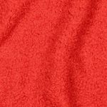 Polaire teddy bouclette double face – uni rouge tomate