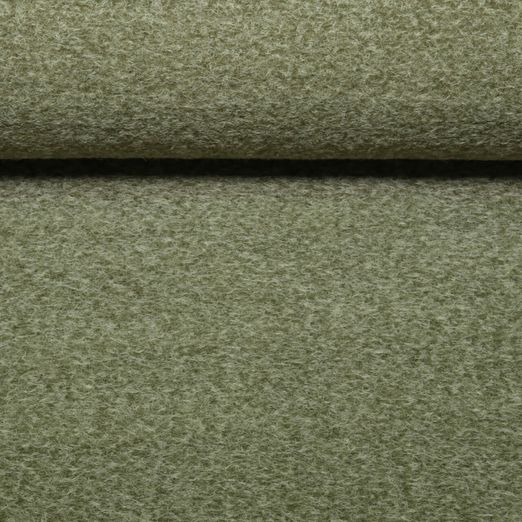 Tissu mode Wool Touch Ada - Uni vert mélange Tissu mode Wool Touch Ada - Uni vert mélange