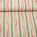 Toile canevas en coton - Linge de table aspect lin X-MAS guirlande beige Toile canevas en coton - Linge de table aspect lin X-MAS guirlande beige