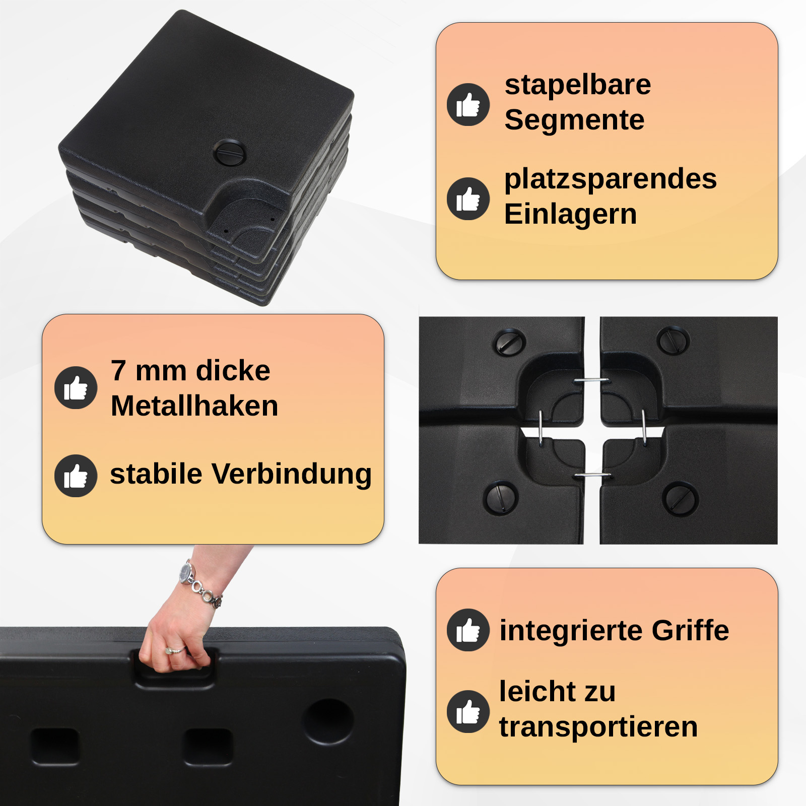 Supporto Parasole Compatibile Per Needit Drive One – Morsetto Rinforzato, ABS 90°C, Fino A 2 Cm Di Spessore