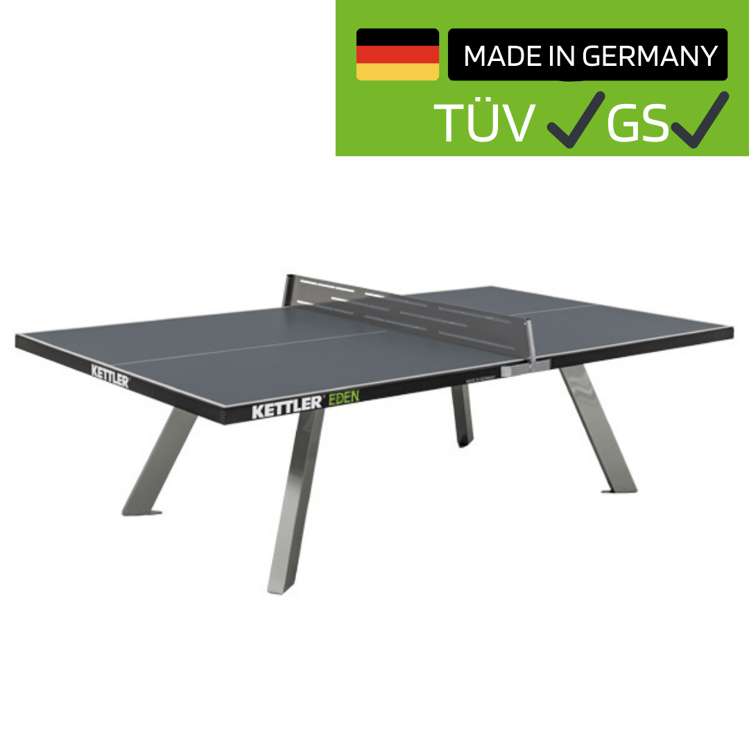 kettler eden outdoor Stationary Table Tennis Table (7179) DreamHome GAMEROOMS dip galvanized and with a powder coat finish KETTLER Eden Weatherproof Stationary Outdoor
