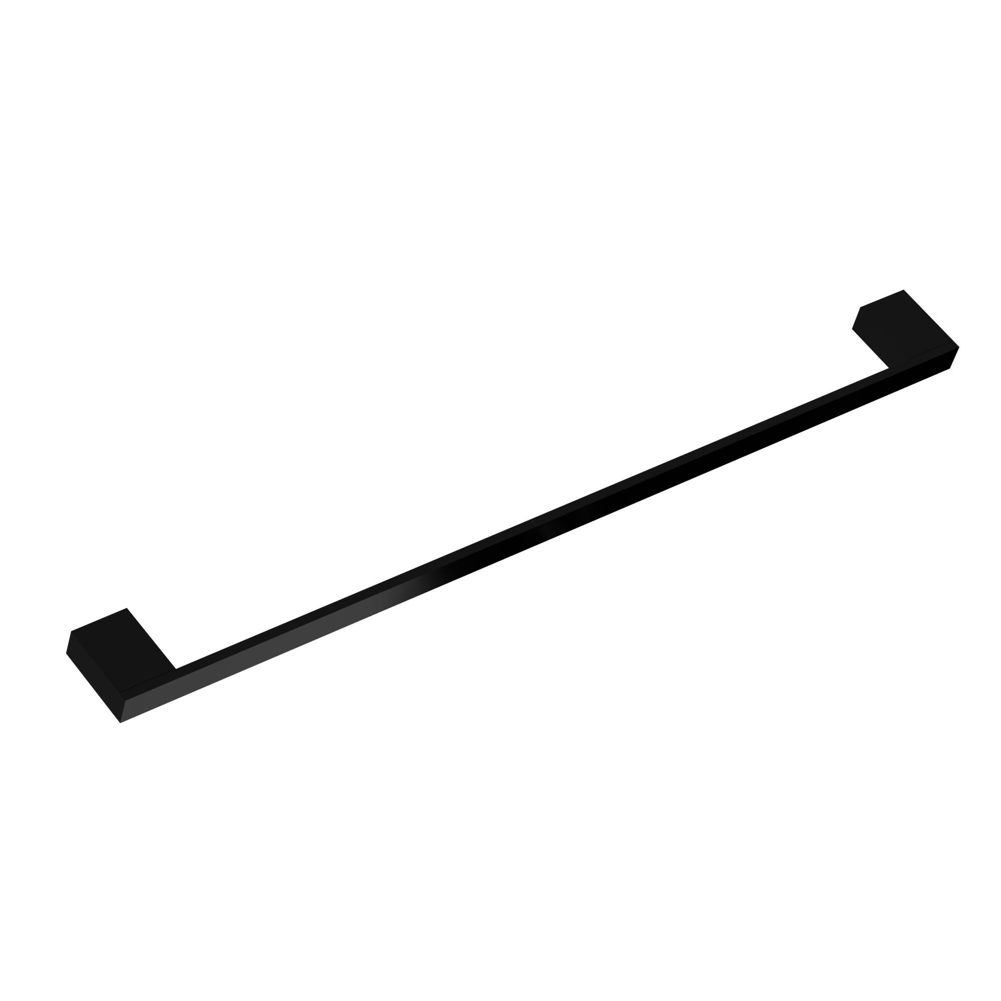 Product Image for 80cm Badetuchhalter Lenn Aluminium extra-lang für Wand, doppelte Befestigung, Badezimmer, Sauna, Handtuchhalter, Handtuchstange Schwarz kalb-licht