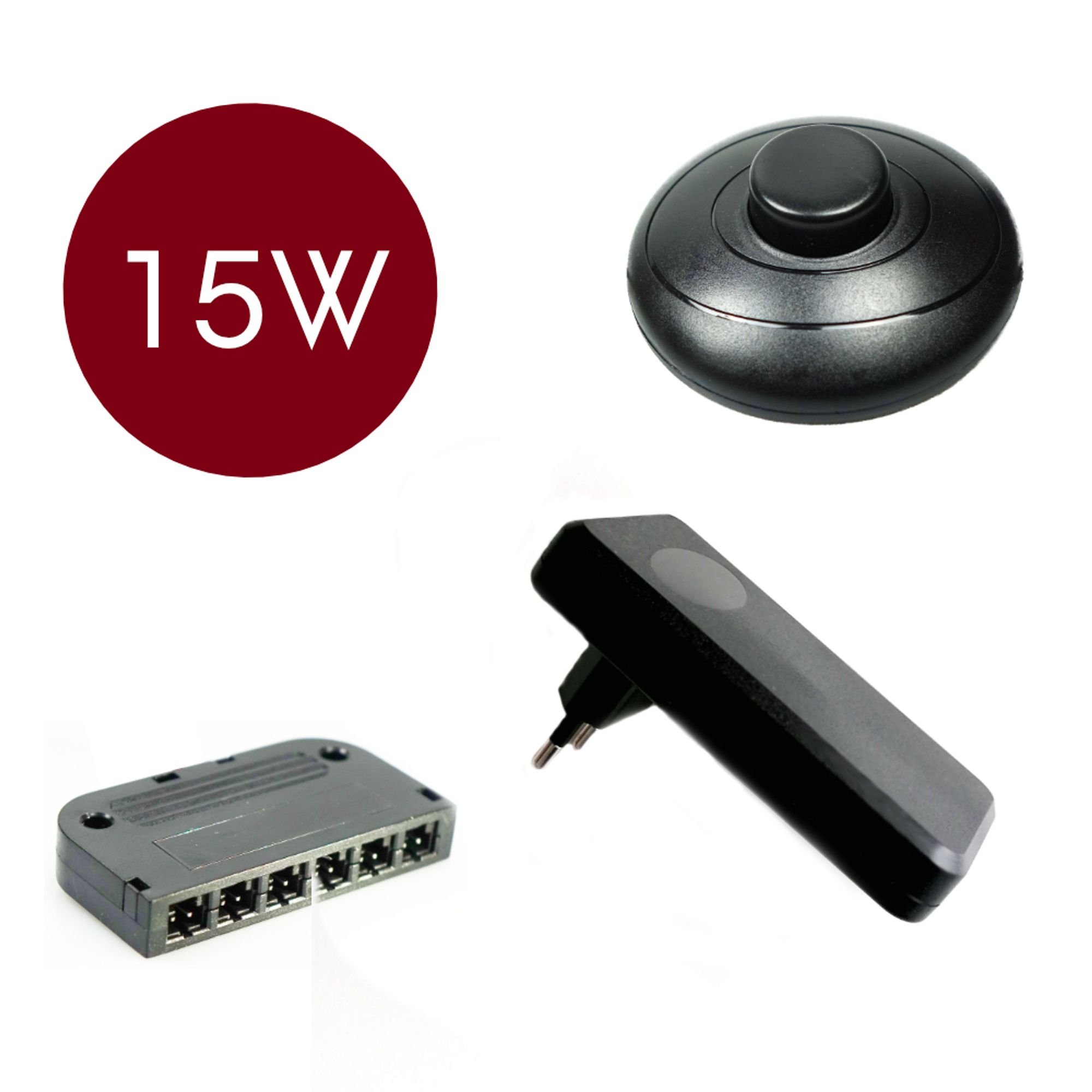 Product Image for kalb | 15W 12V NETZTEIL +6FACH VERTEILER Trafo Netzadapter Steckernetzteil Driver LED