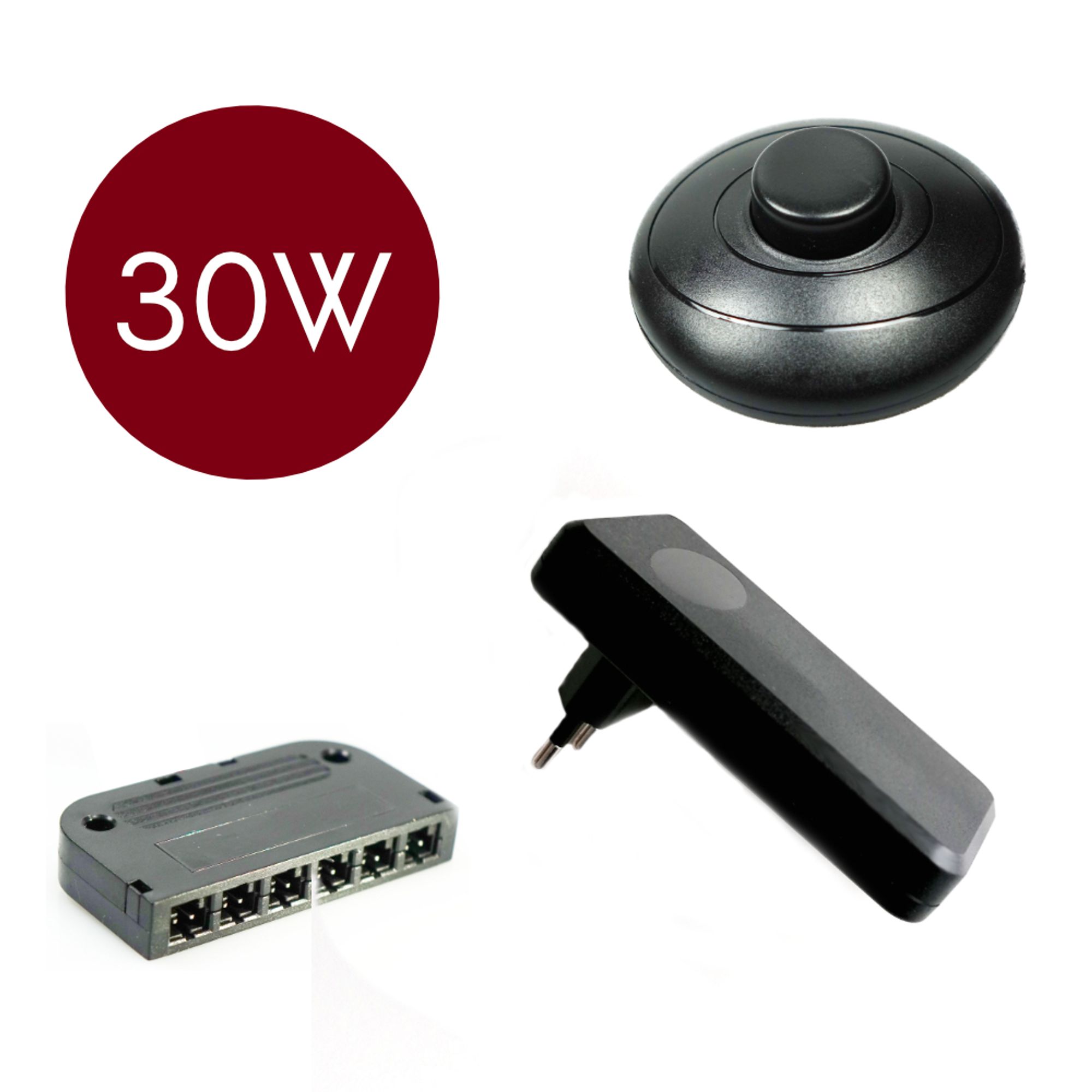 Product Image for kalb | 30W 12V NETZTEIL +6FACH VERTEILER Trafo Netzadapter Steckernetzteil Driver LED