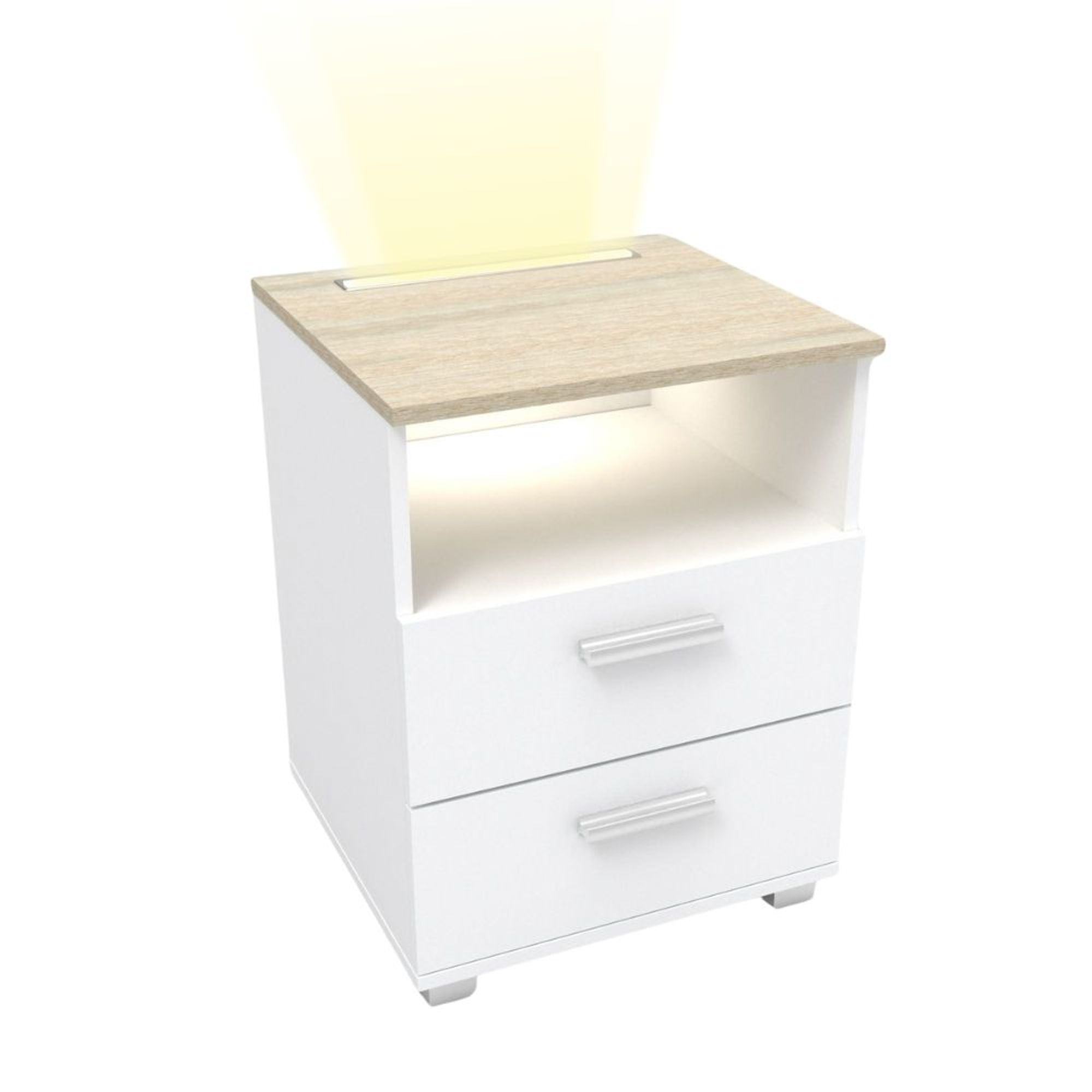 Product Image for kalb | Mila - Nachtkonsole Nachttisch mit integriertem LED Licht, dimmbar