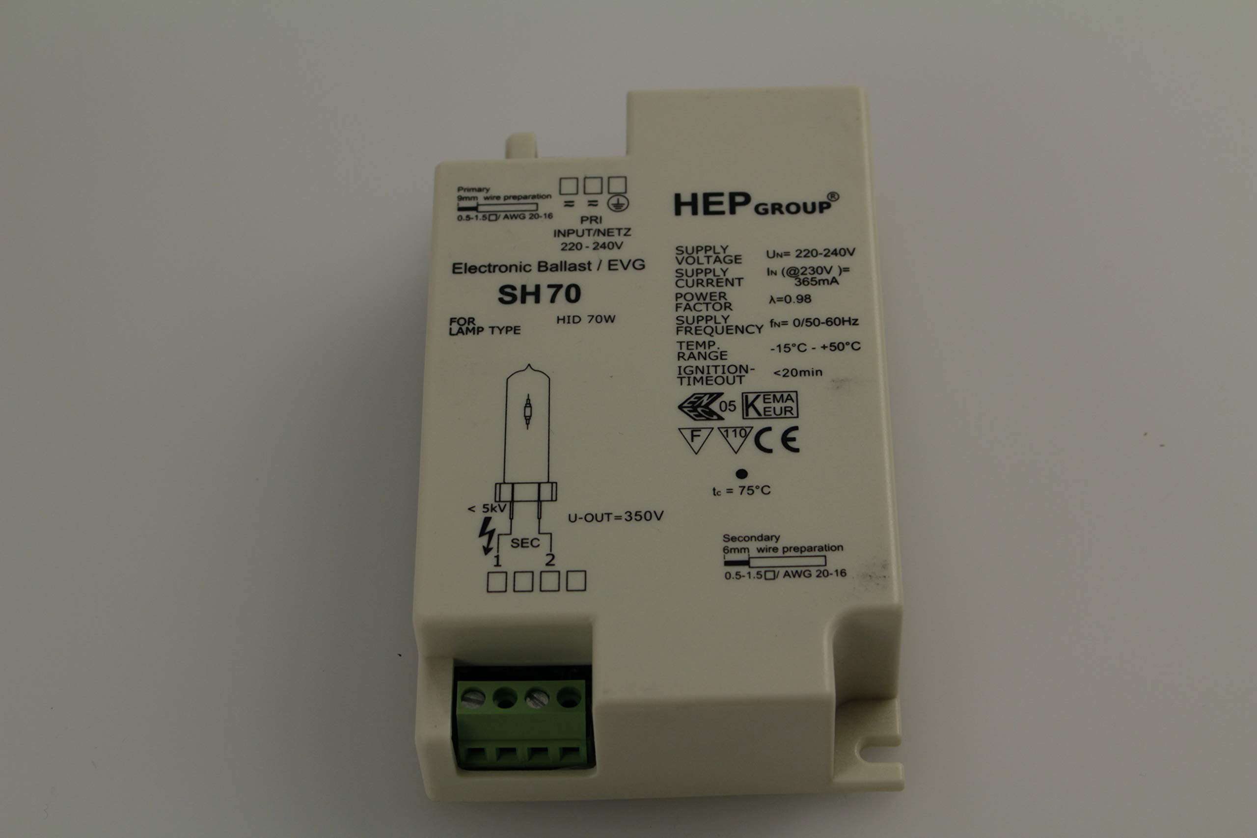 HEP elektronisches Vorschaltgerät SH70 für HID Lampen mit 70W HEP elektronisches Vorschaltgerät SH70 für HID Lampen mit 70W