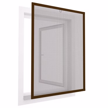 Diluma Insektenschutz Alu Fenster Comfort -100x120 cm anthrazit stabiles Fliegengitter, Farbe: Braun