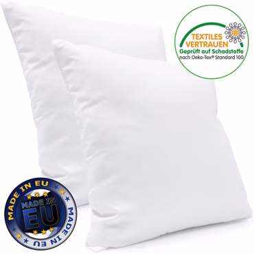 2er Set Mikrofaser Kopfkissen 80 x 80 cm Allergiker geeignet