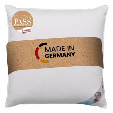 Kopfkissen Premium Dreikammerkissen - Kissen mit hochwertiger Federn & Daunen Füllung und Bezug aus 100% Baumwolle