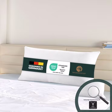 Orthopädisches Kopfkissen 40x80 cm - Viskoelastisches Schlafkissen - Bezug mit Reißverschluss abnehmbar & waschbar 