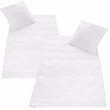 4er Pack Bettenset Ganzjahresdecke Steppbettdecke  155x220 cm Set inkl. Kopfkissen 80 x 80 cm