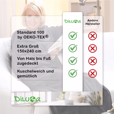 Kuscheldecke mit Ärmeln XXL, Farbe: Anthrazit