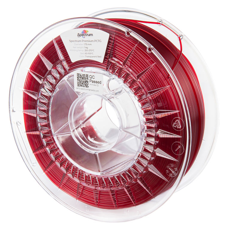 Spectrum PCTG Premium TRANSPARENT RED