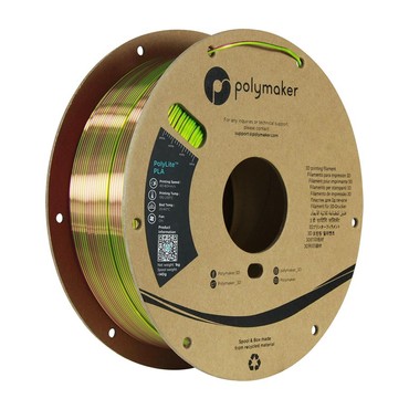 Polymaker PolyLite Dual Silk PLA  Aubergine (Silk Lime / Silk Magenta)