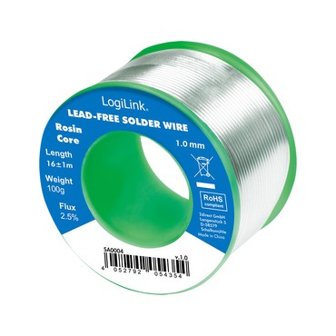 Solder wire (lead free), 0.7 % copper, 100 g reel 