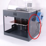 Seitenabdeckung für Craftbot 3 eingebaut 2