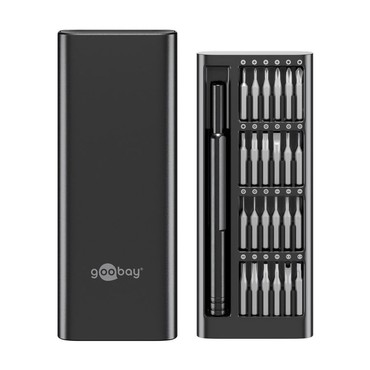 Goobay Screwdriver Set with 24-Piece Precision Bit Set