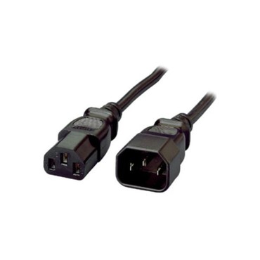 IEC-Stromkabel PC-Monitor / Verlängerung schwarz