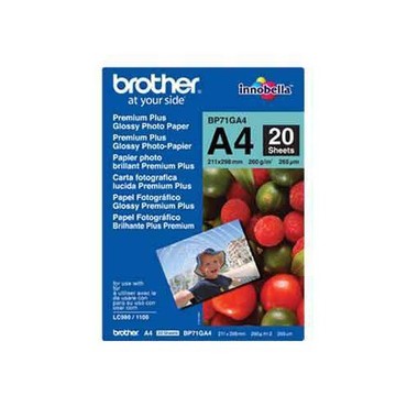 Brother BP71GA4 Premium Plus Glossy Photo-Papier Brother BP71GA4 Premium Plus Glossy Photo-Papier