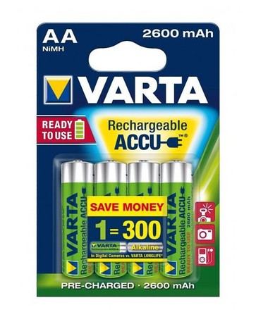 AA NiMH 2600mAh Accu 4er Pack Varta Mignon