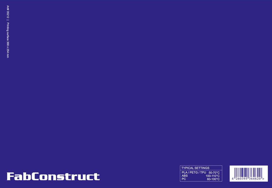 FabConstruct Printing surface 368x254mm