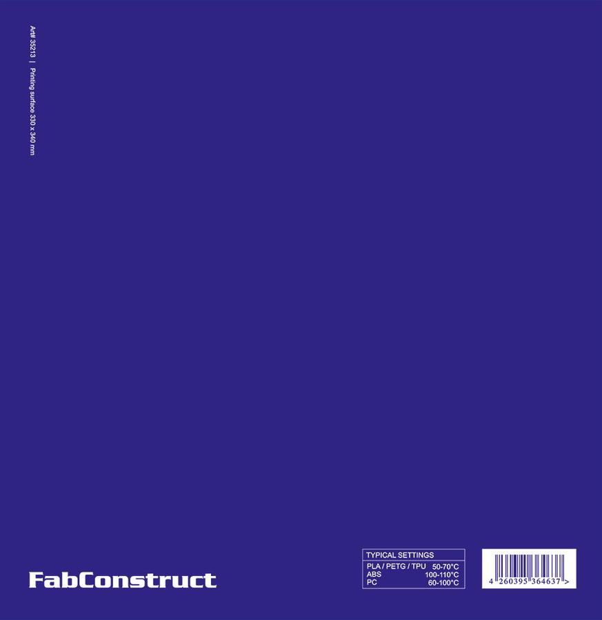 FabConstruct Printing surface 330x340mm