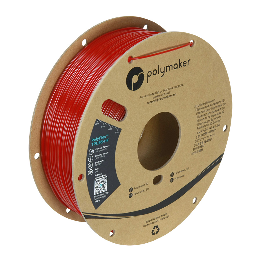 Polymaker PolyFlex TPU95-HF translucent red