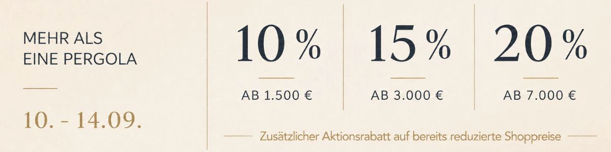Bis zu 20 % Rabatt Preisvorteil bis 14.09.