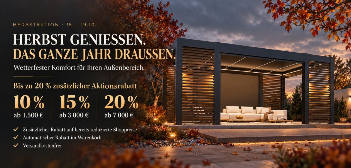 Herbst Aktion - Bis zu 20 % Preisvorteil vom 15.10. bis 19.10.