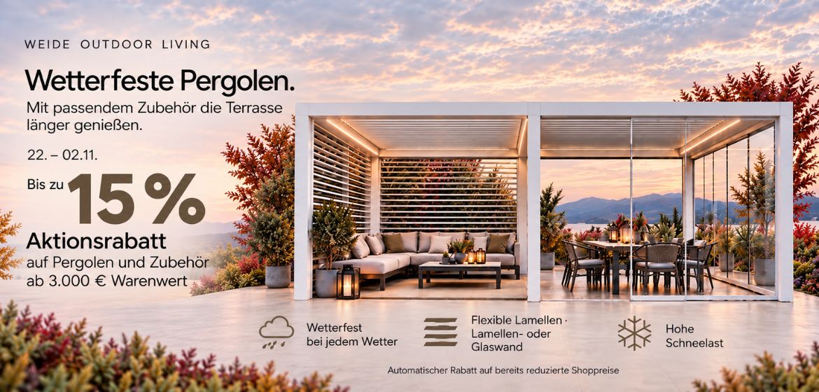 Oktober SALE - 15 % Preisvorteil vom 22.10. bis 02.11.