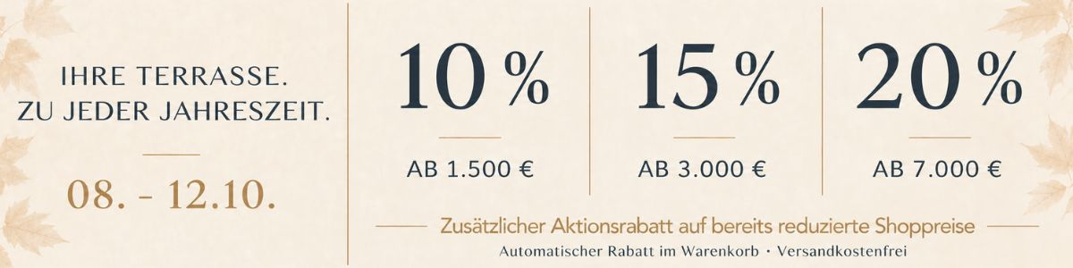 Bis zu 20 % Rabatt Preisvorteil ab 08.10.