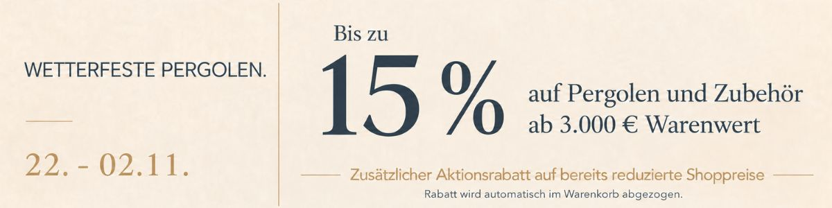 Bis zu 15 % Rabatt Preisvorteil bis 02.11.