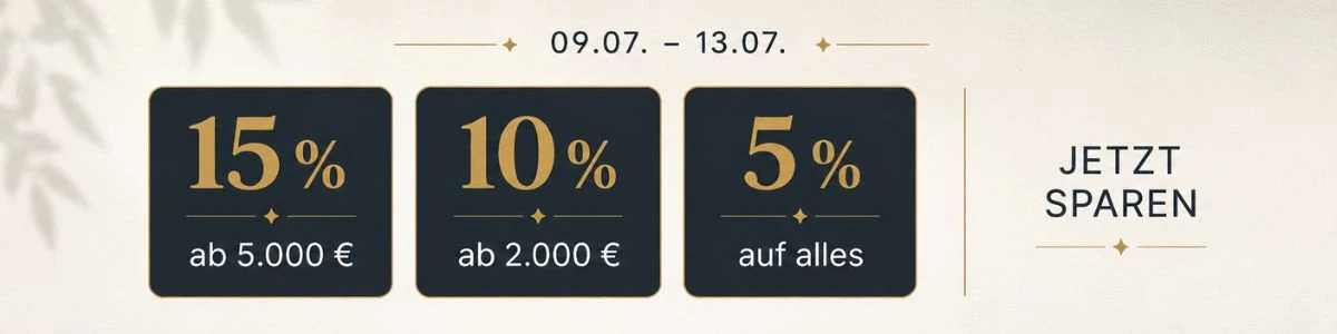 Bis zu 15 % Rabatt Preisvorteil ab 09.07.