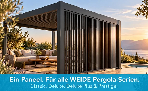 Seitenwand Pergola Paneel Vertikal an Weide Pergola montiert