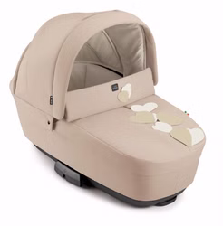 CAM Duo Kinderwagen Techno Babila beige Breite, weiche Tragewanne des CAM Techno Babila Kinderwagens mit verstellbarer Rückenlehne und atmungsaktivem Boden für optimalen Komfort und Sicherheit beige