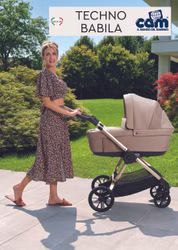 CAM Duo Kinderwagen Techno Babila Ambiente beige Techno Babila 2-in-1 Kinderwagen mit umkehrbarem Sitz, UV50+ Sonnenschutzverdeck, handgenähtem Lederimitat und 100 % Baumwollfutter – stilvoller und sicherer Begleiter von Geburt bis 22 kg