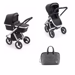 Kinderwagen Puro Urban Kombi 2in1 schwarz 2in1 Kombikinderwagen, Buggy, Tragwanne, Babywanne, Babykinderwargen, Erstausstattung