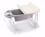 Babywanne, tragbare Wickelstation, Wickel- Badekombination Bade-Wickelkombination Idro Baby Estraibile
