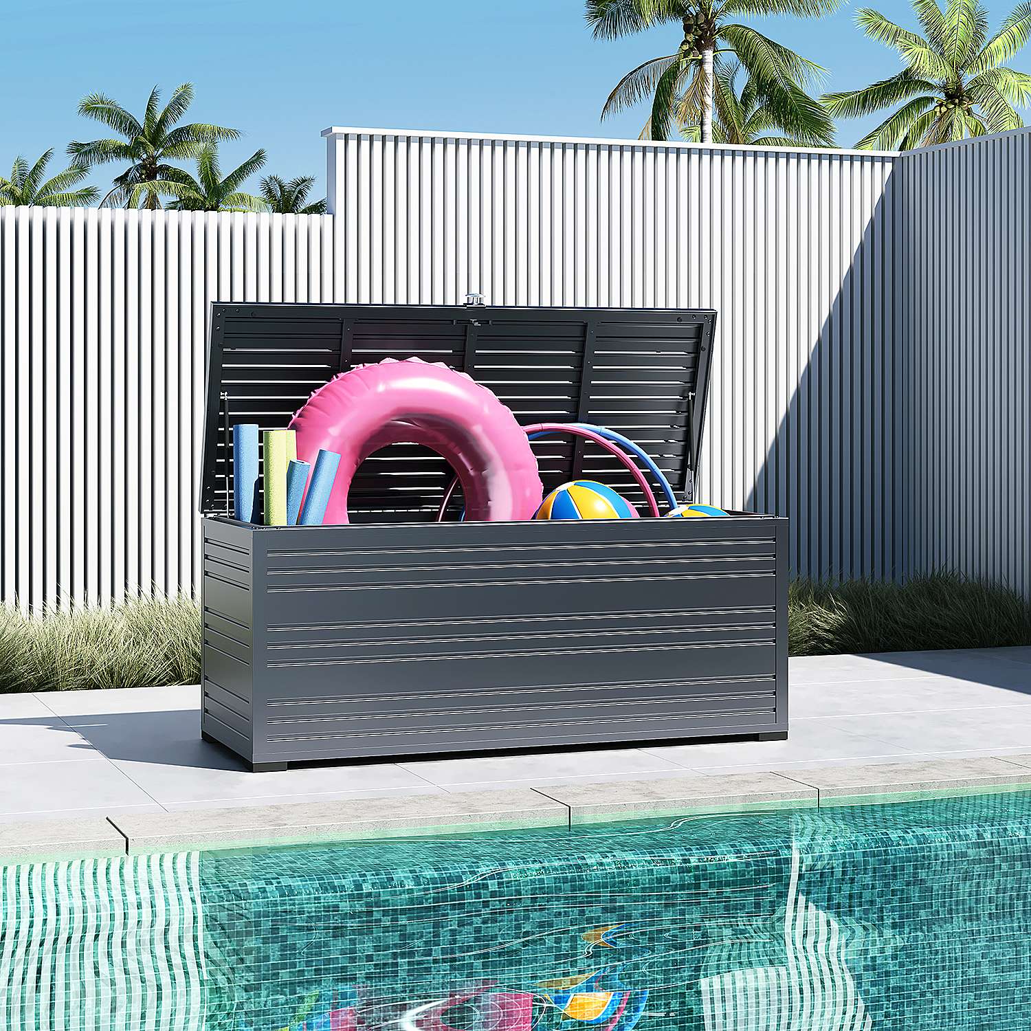 Weide Aluminium Gartenbox: Vielseitige 1015L Aufbewahrungslösung