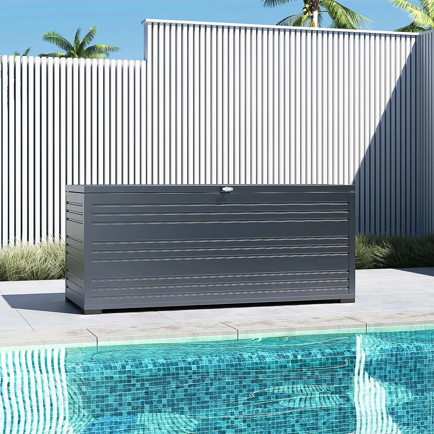 Weide Aluminium Gartenbox: Vielseitige 1015L Aufbewahrungslösung