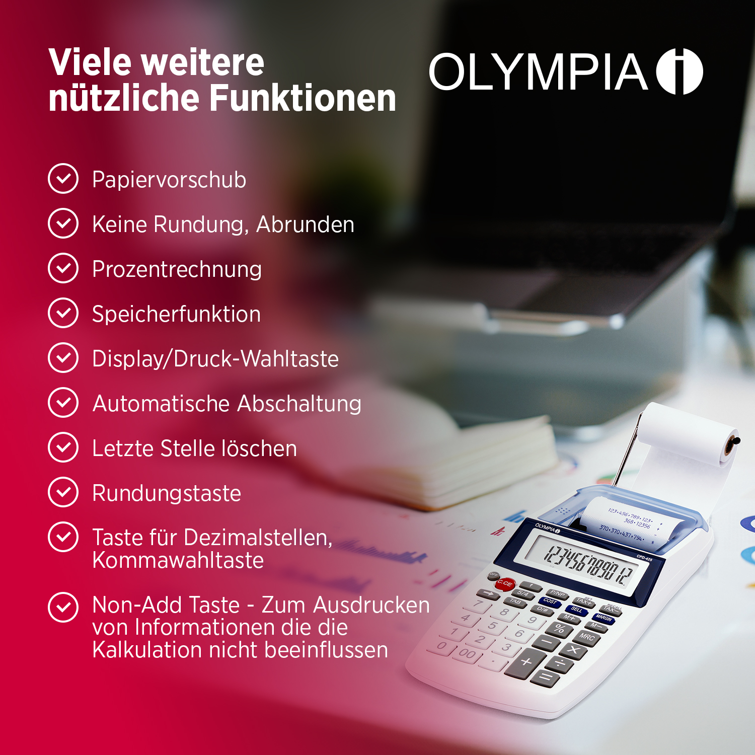 OLYMPIA CPD 425 Tischrechner, druckend OLYMPIA CPD 425 Tischrechner, druckend