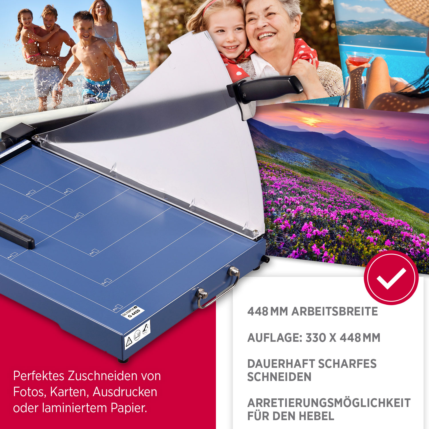 OLYMPIA G 4420 Profi Hebelschneidegerät, DIN A3, bis 20 Blatt OLYMPIA G 4420 Profi Hebelschneidegerät, DIN A3, bis 20 Blatt