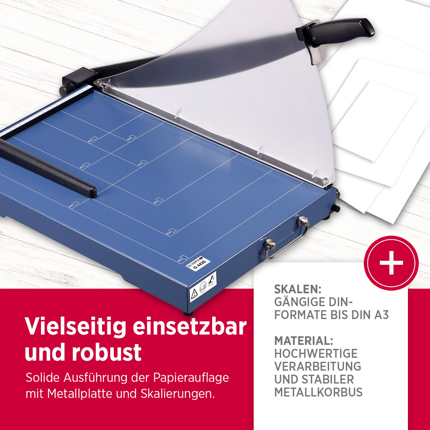 OLYMPIA G 4420 Profi Hebelschneidegerät, DIN A3, bis 20 Blatt OLYMPIA G 4420 Profi Hebelschneidegerät, DIN A3, bis 20 Blatt