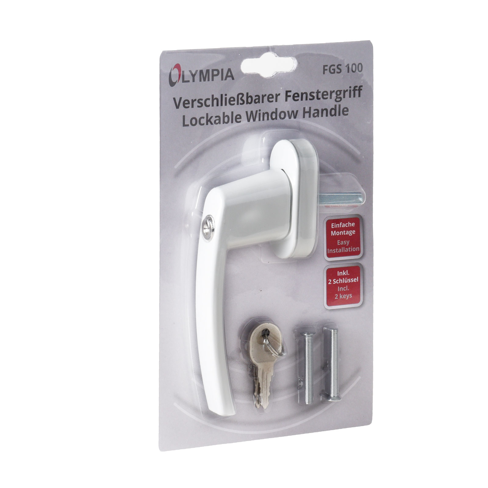 12 Stück Fenstergriff Abschließbarer mit je 2 Schlüsseln FGS 100 OLYMPIA 12 Stück Fenstergriff Abschließbarer mit je 2 Schlüsseln FGS 100 OLYMPIA