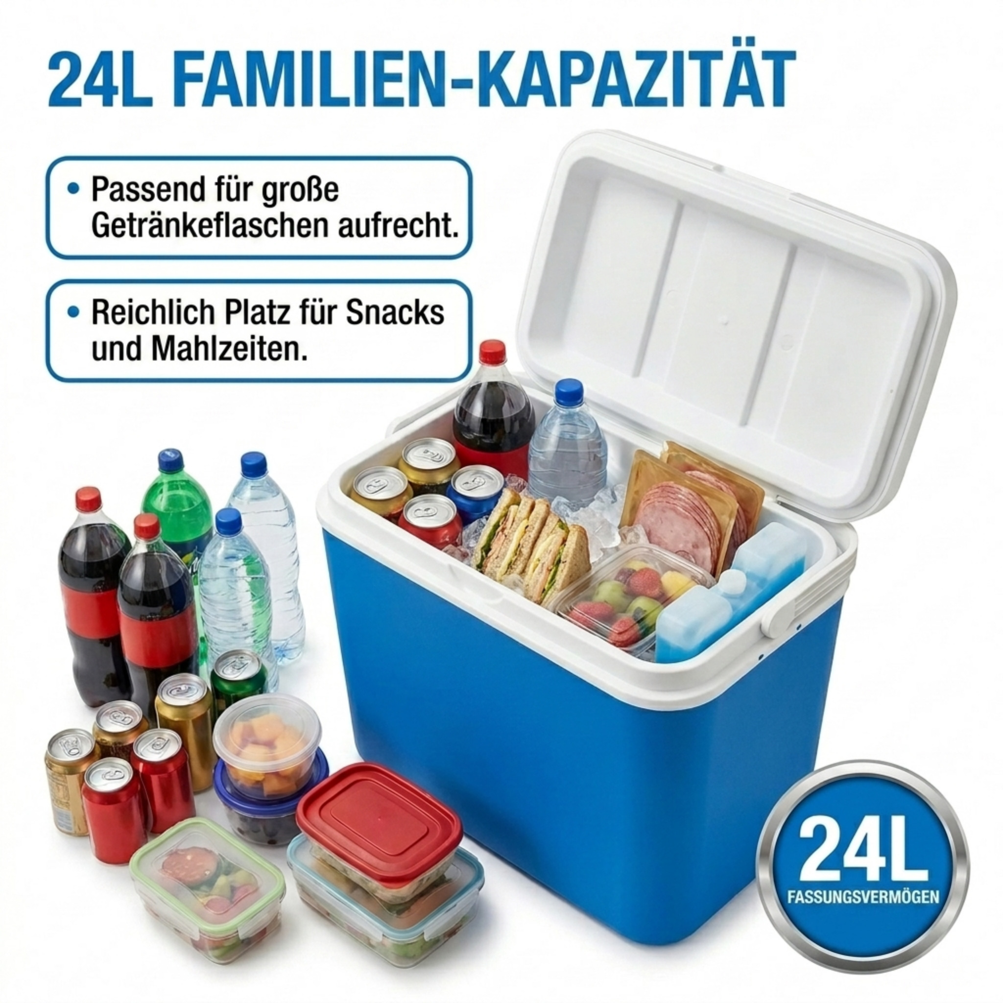 LEX Kühlbox Thermobox Warmhaltebox Picknick Camping 24 L LEX Kühlbox Thermobox Warmhaltebox Picknick Camping 24 L
