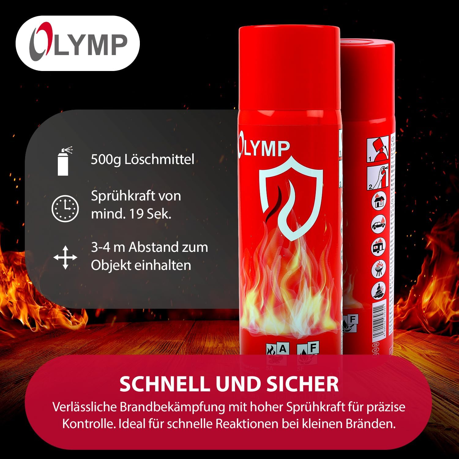 Feuerlöschspray Feuerlöscher Fettbrand Universal einsetzbares auf Schaumbasis 500g Feuerlöschspray Feuerlöscher Fettbrand Universal einsetzbares auf Schaumbasis 500g