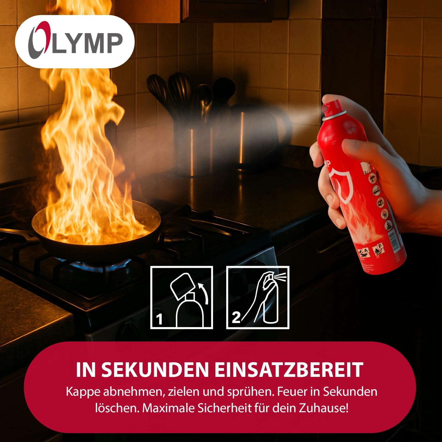 Feuerlöschspray Feuerlöscher Fettbrand Universal einsetzbares auf Schaumbasis 500g Feuerlöschspray Feuerlöscher Fettbrand Universal einsetzbares auf Schaumbasis 500g