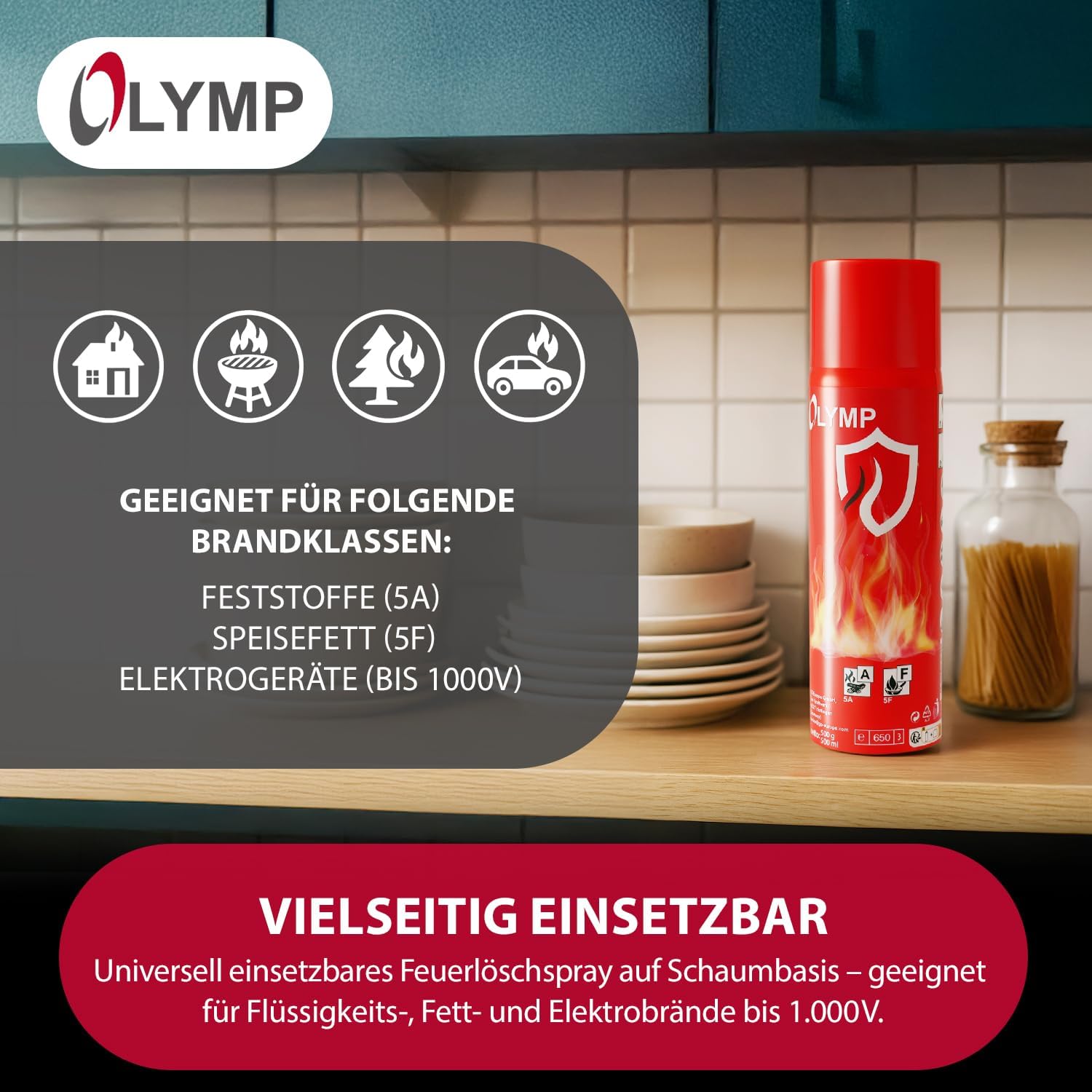 Feuerlöschspray Feuerlöscher Fettbrand Universal einsetzbares auf Schaumbasis 500g Feuerlöschspray Feuerlöscher Fettbrand Universal einsetzbares auf Schaumbasis 500g