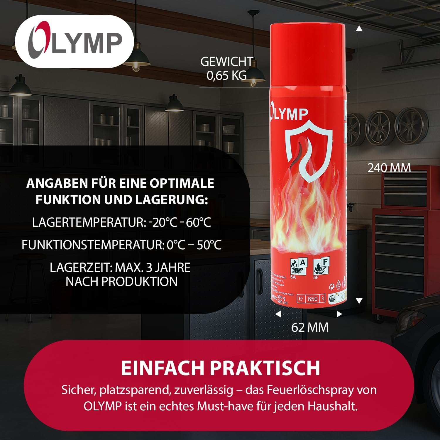 Feuerlöschspray Feuerlöscher Fettbrand Universal einsetzbares auf Schaumbasis 500g Feuerlöschspray Feuerlöscher Fettbrand Universal einsetzbares auf Schaumbasis 500g