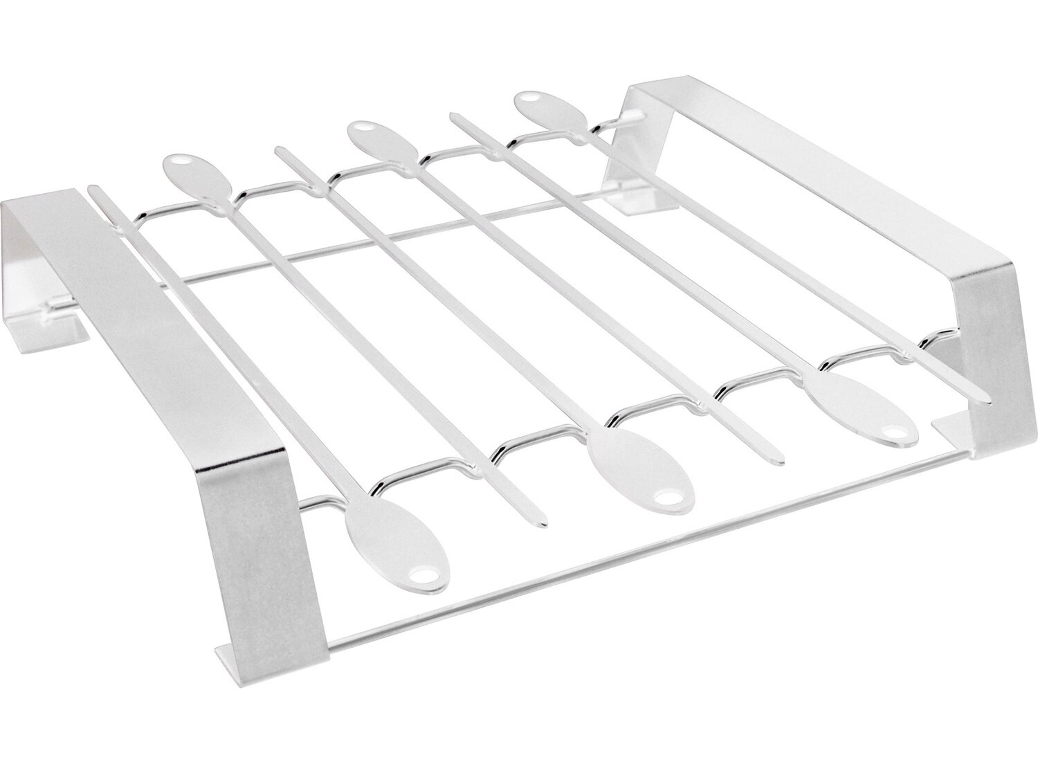 7tlg. BBQ Schaschlik-Set Edelstahl Grillspieße Set mit Halter Kebab Spießständer 7tlg. BBQ Schaschlik-Set Edelstahl Grillspieße Set mit Halter Kebab Spießständer